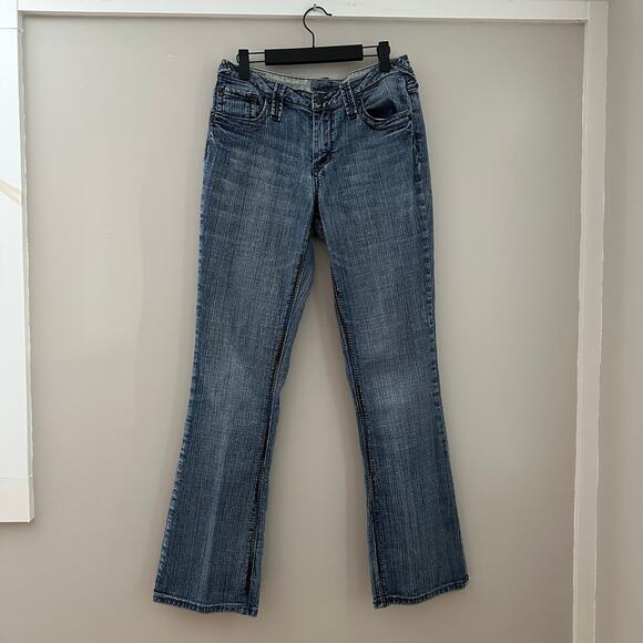 Gitano low rise colorful stitching bootcut jeans medium‎ wash - Picture 1 of 7